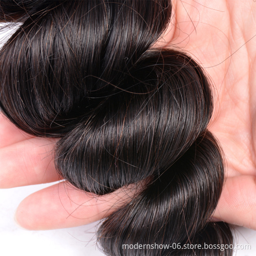 Dropshipping Unprocessed Loose Wave Brazilian Virgin Cuticle Aligned Human Hair Bundles